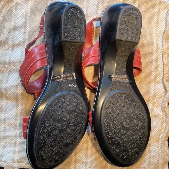 NWOB Rockport red leather sandals - Picture 2 of 3
